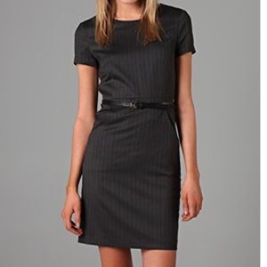 Theory Dresses - Theory Dark Grey Pinstripe Kabilla Dress Theory Dresses - Theory Dark Grey Pinstripe Kabilla Dress